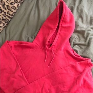 Cropped red urban outfitters hoodie